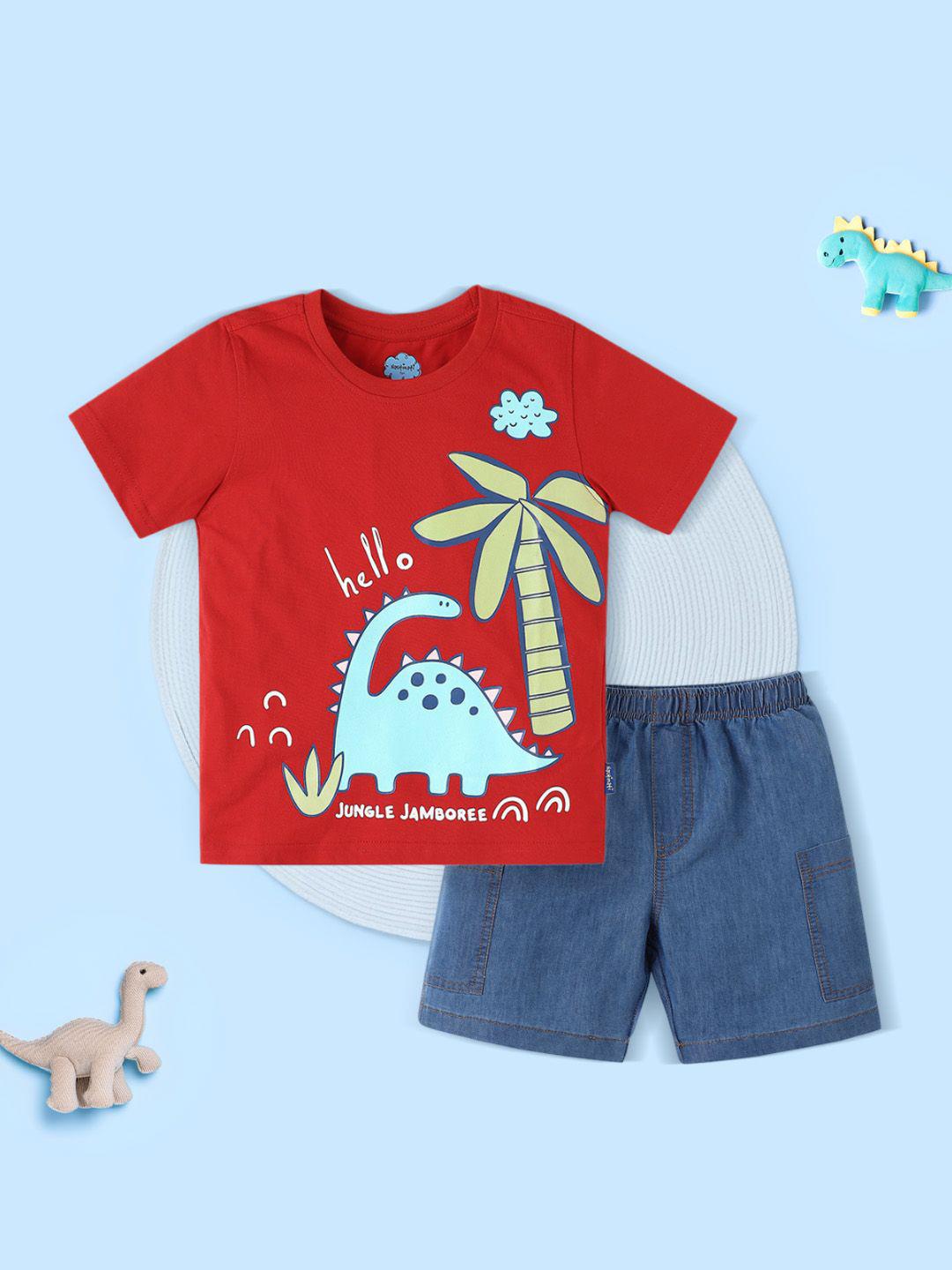 Nautinati Boys Printed Pure Cotton Shirt With Shorts main image 0