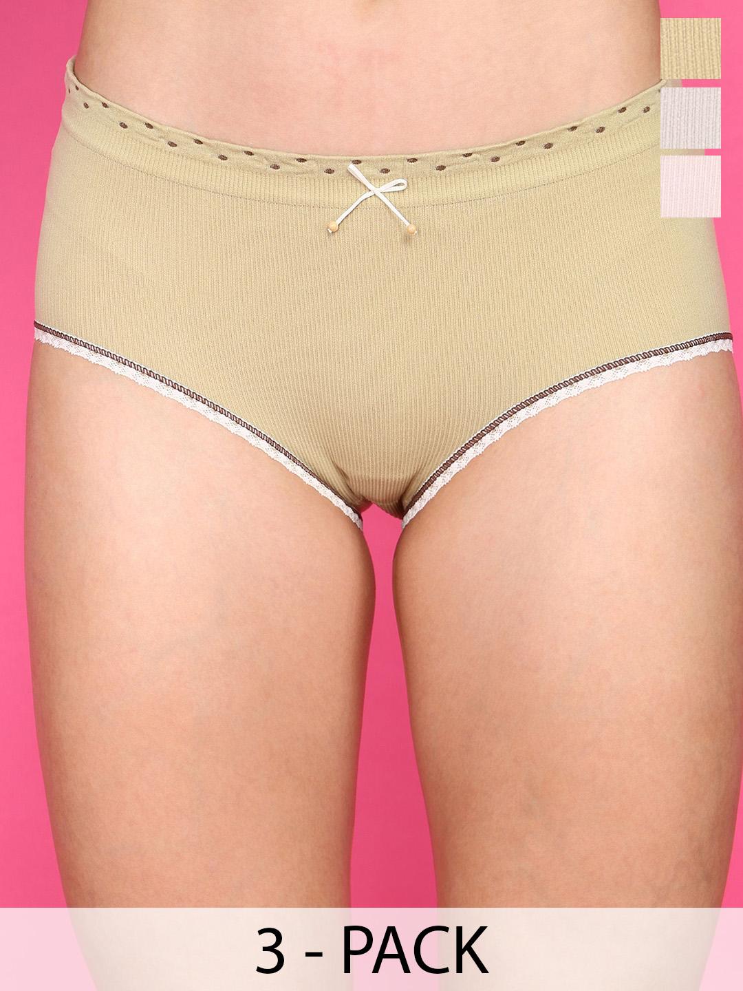 Buy Wincly Fashion Pack Of 3 Mid Rise Hipster Briefs
MotiBow/PO3/L - - Apparel for Women