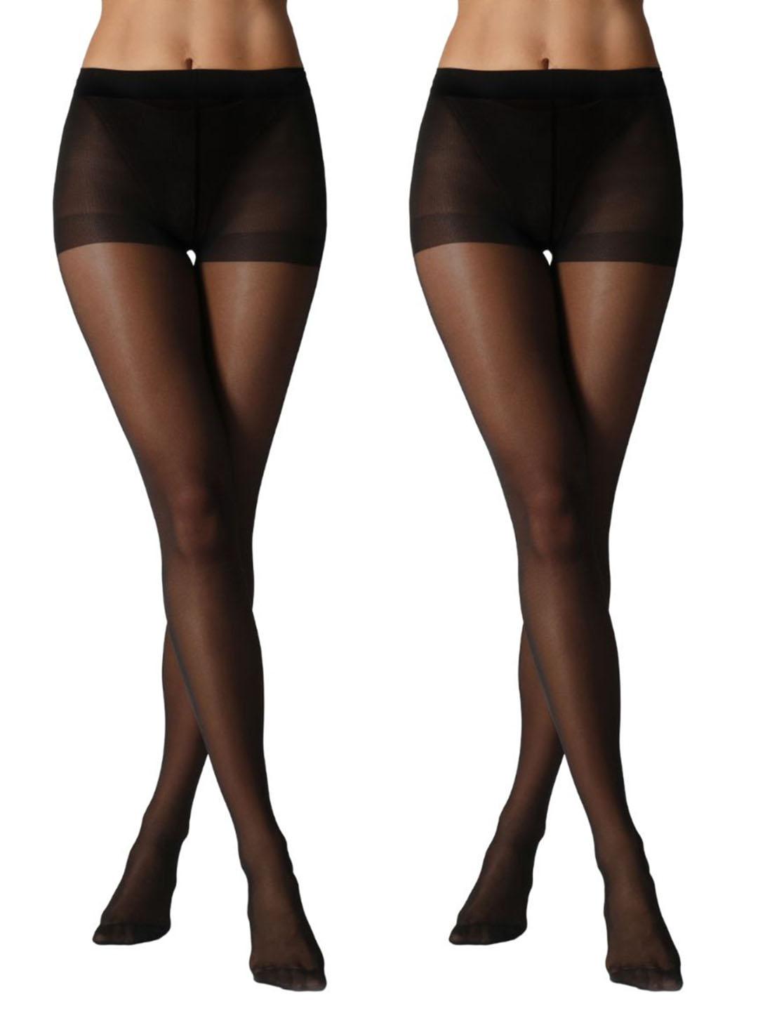 Buy CareDone Women Pack Of 2 High Waist Pantyhose Sheer Stretchable Stocking Stockings - - Apparel for Women