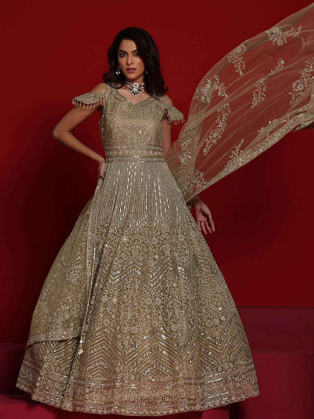 Buy Libas Art Embellished Gown Ethnic Dresses - - Apparel for Women