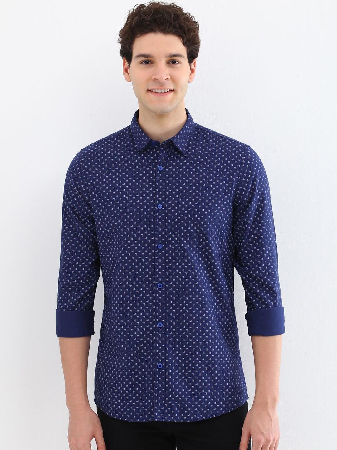 Buy Allen Solly Men Custom Spread Collar Micro Ditsy Printed Cotton Casual Shirt -  - Apparel for Men