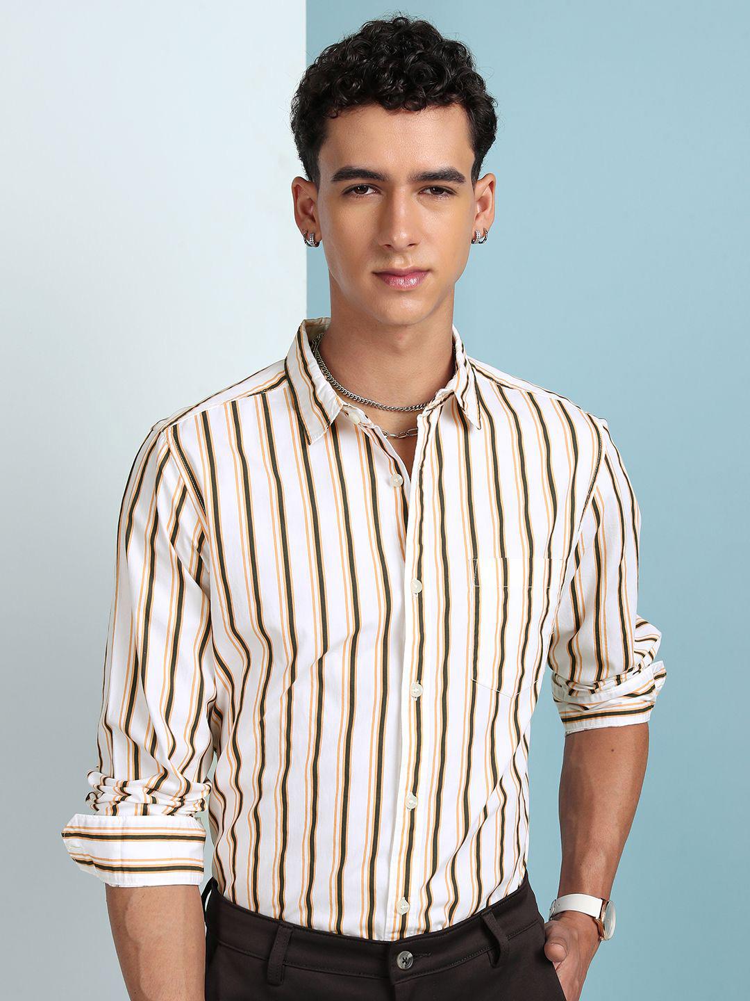HIGHLANDER Men Regular Fit Regular Collar Full Sleeve Shirt