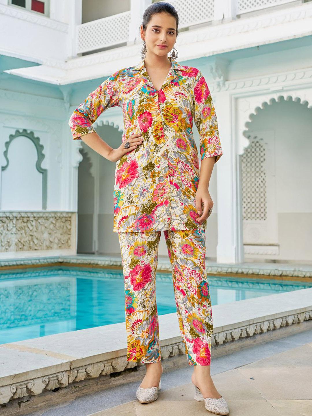 Buy VIBE VISION Printed Shirt With Trouser Co Ords -  - Apparel for Women