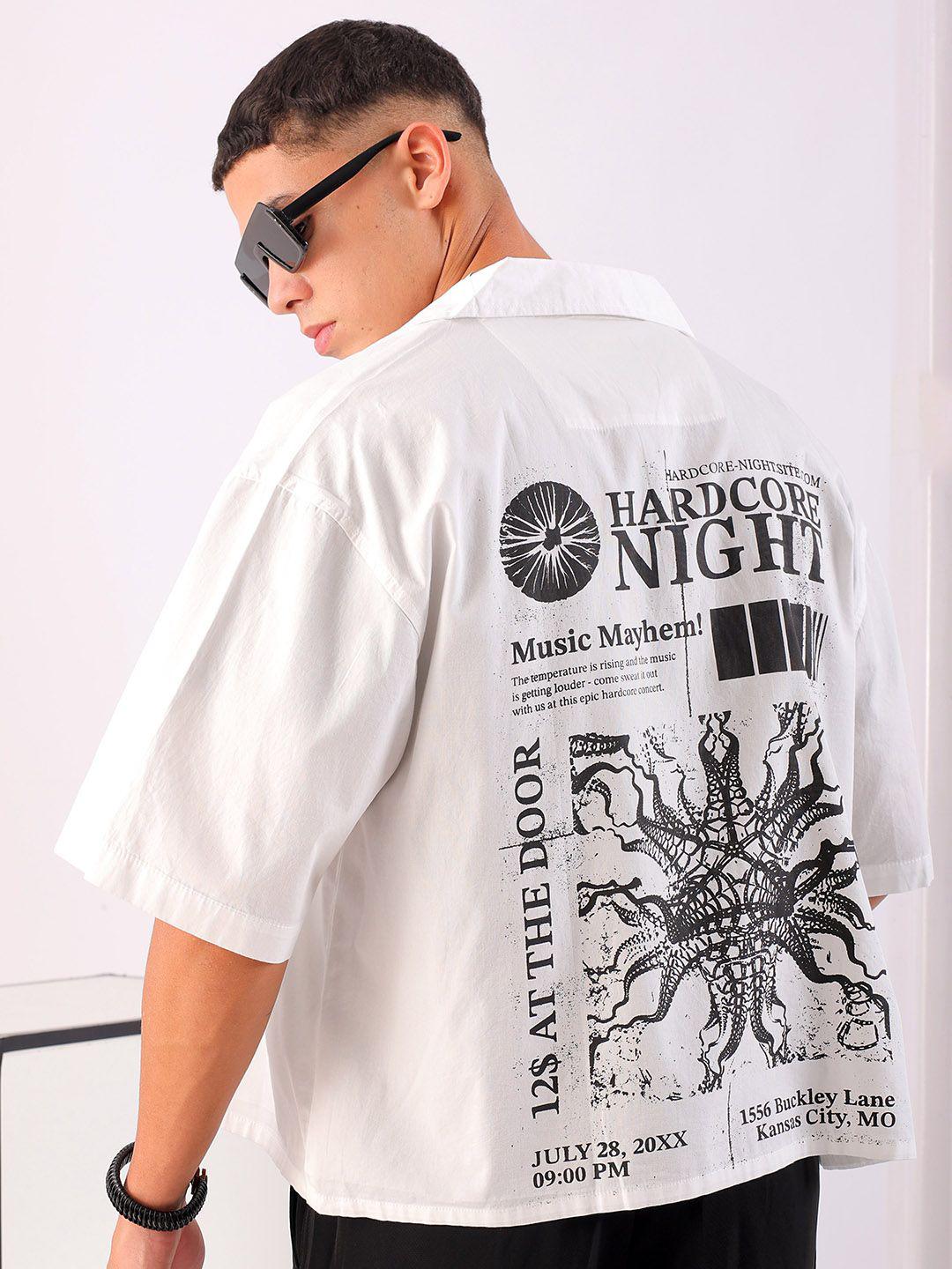 The Indian Garage Co Men Spread Collar Graphic Printed Cotton Shirt - Image 1
