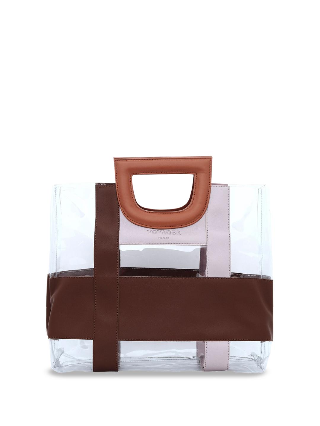 Buy VOYAGER PARIS Ella Semi Clear Colourblocked Structured Waterproof Large Beach Bag -  - Accessories for Women