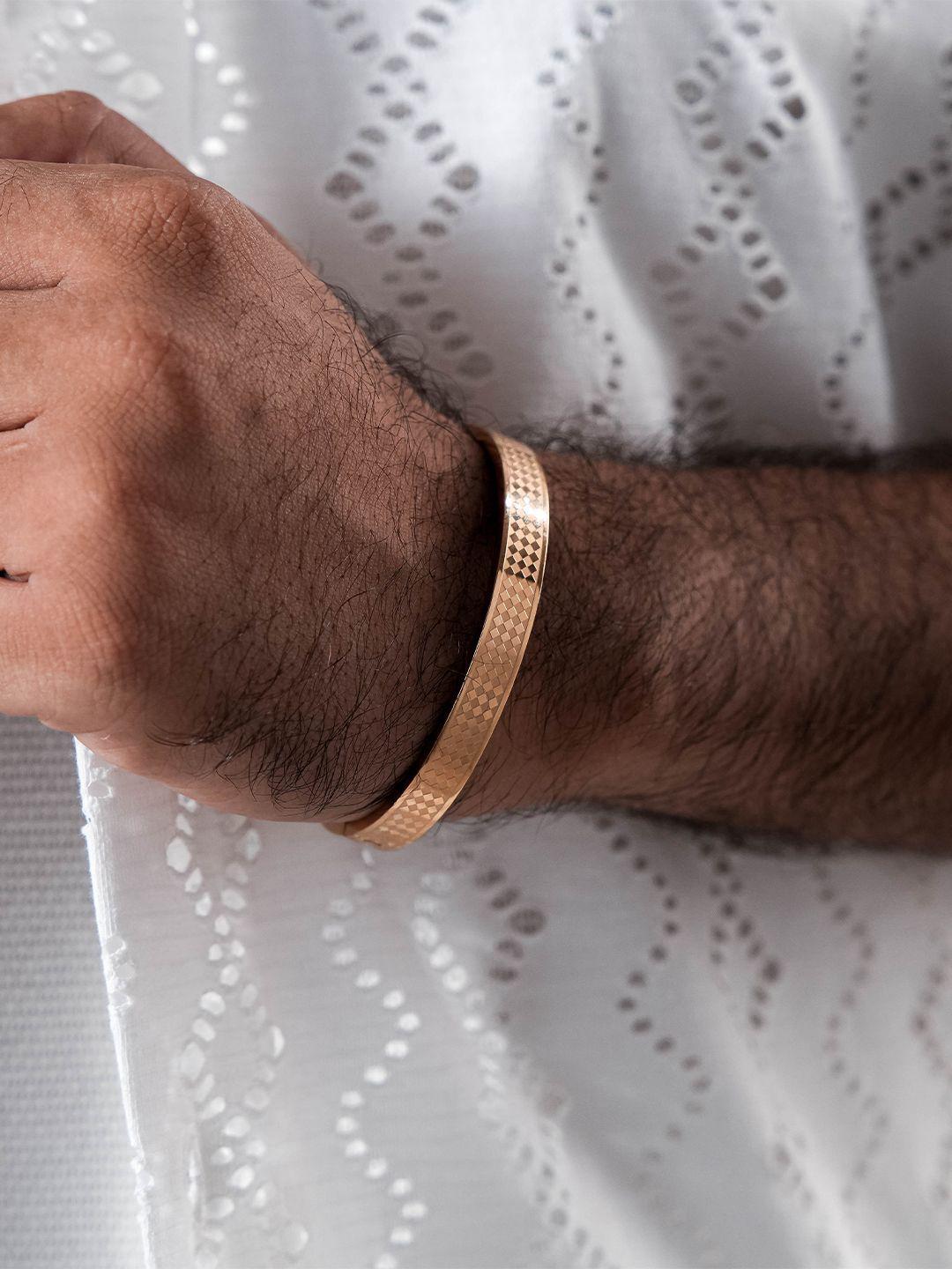 Buy SWASHAA Jaden Men Rose Gold Plated Kada Bracelet - - Accessories for Men
