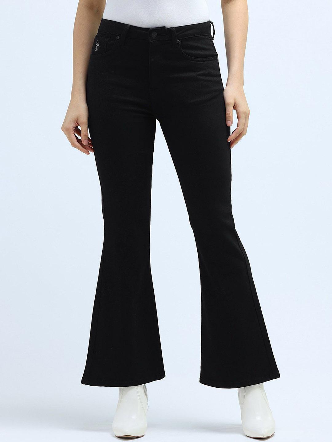 U.S. Polo Assn. Women Flared High-Rise Stretchable Bootcut Jeans