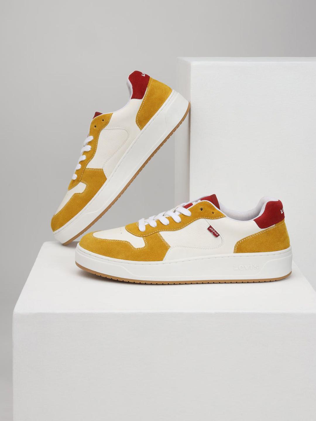 Buy Levis Men's Mustard Colorblock Sneakers - Casual Shoes for Men ...
