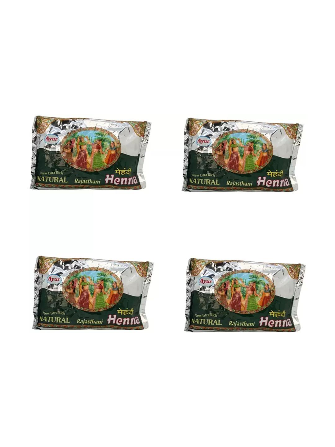 Buy AYUR HERBALS Set Of 4 Rajasthani Henna Hair Color Powder 160 G Each - - Personal Care for Unisex