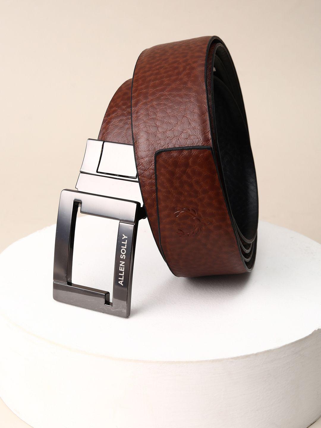 Buy Allen Solly Men Textured Leather Reversible Formal Belt - - Accessories for Men