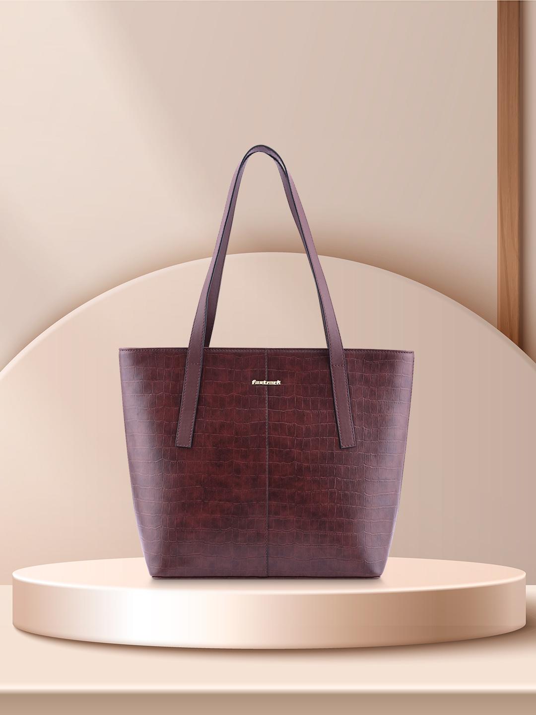 Buy Fastrack Textured Oversized Structured Tote Bag With Tasselled - - Accessories for Women