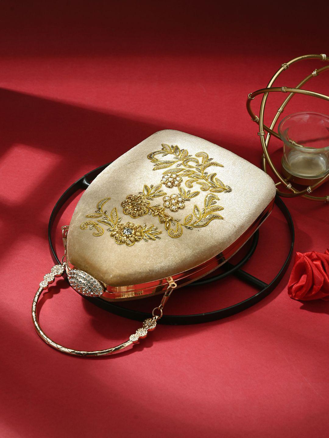 Buy Sangria Floral Embroidered Clutch -  - Accessories for Women