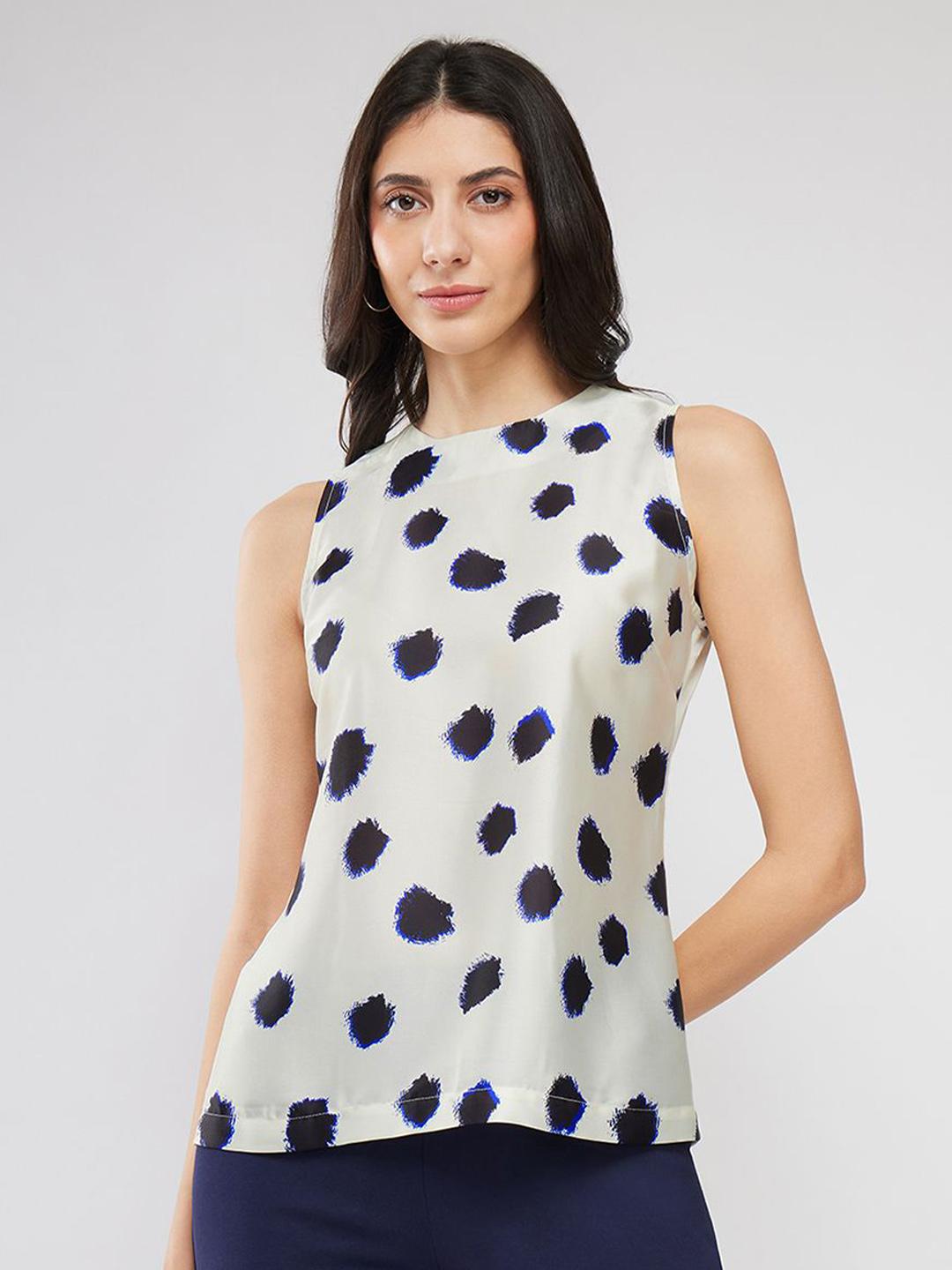 Satin Animal Print Top