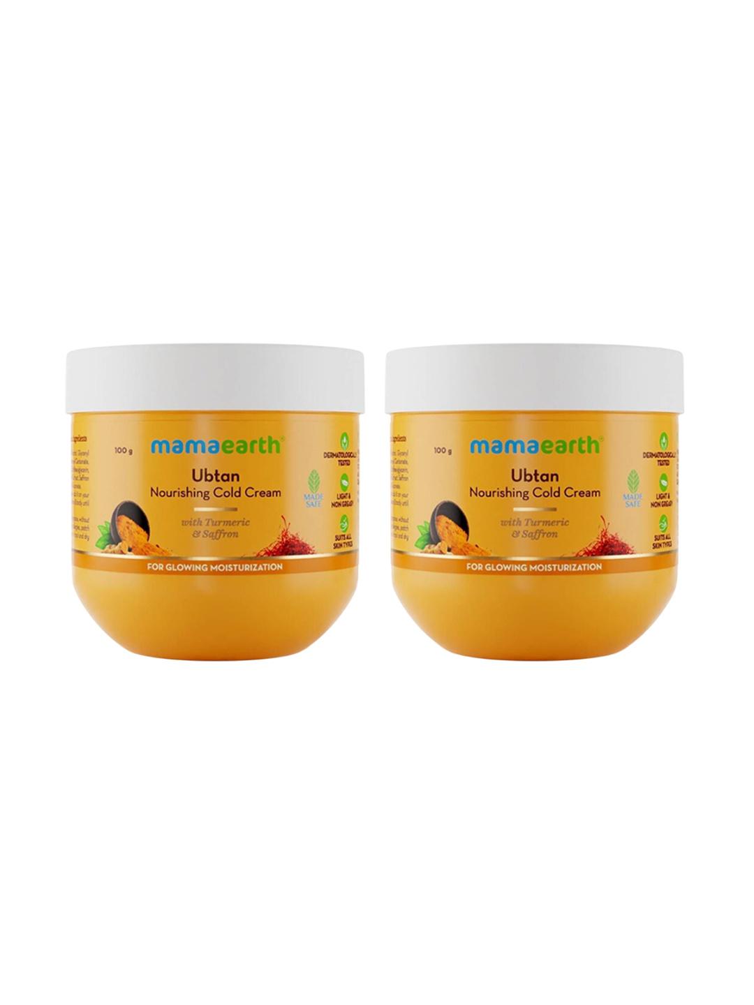 Buy Mamaearth Set Of 2 Ubtan Nourishing Cold Cream With Turmeric & Saffron   100 G Each -  - Personal Care for Unisex