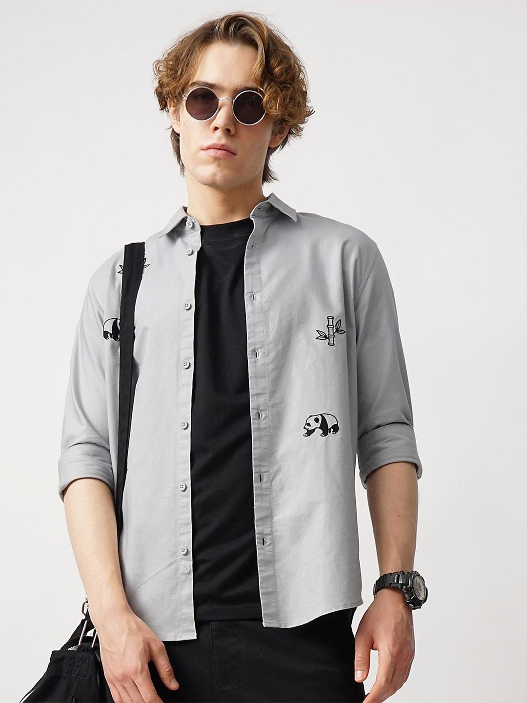 Buy British Club Men Classic Fit Stem Printed Casual Shirt - Shirts for ...