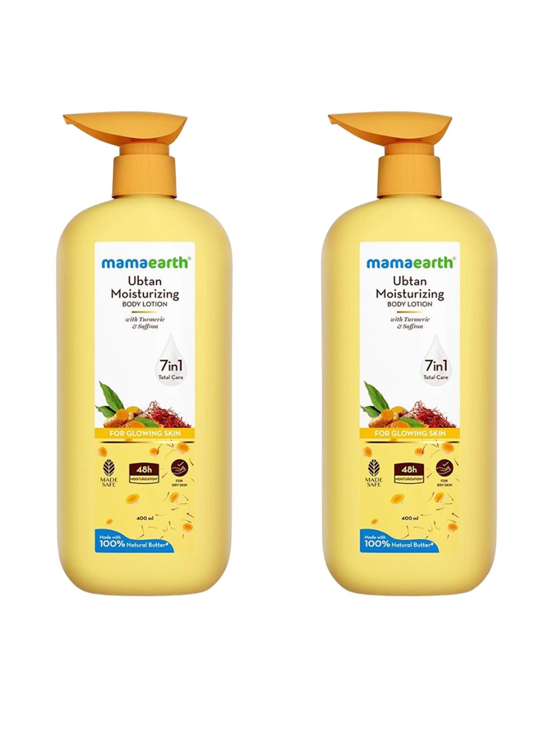 Buy Mamaearth Set Of 2 For Glowing Skin Ubtan Moisturizing Body Lotion   400 Ml Each -  - Personal Care for Unisex