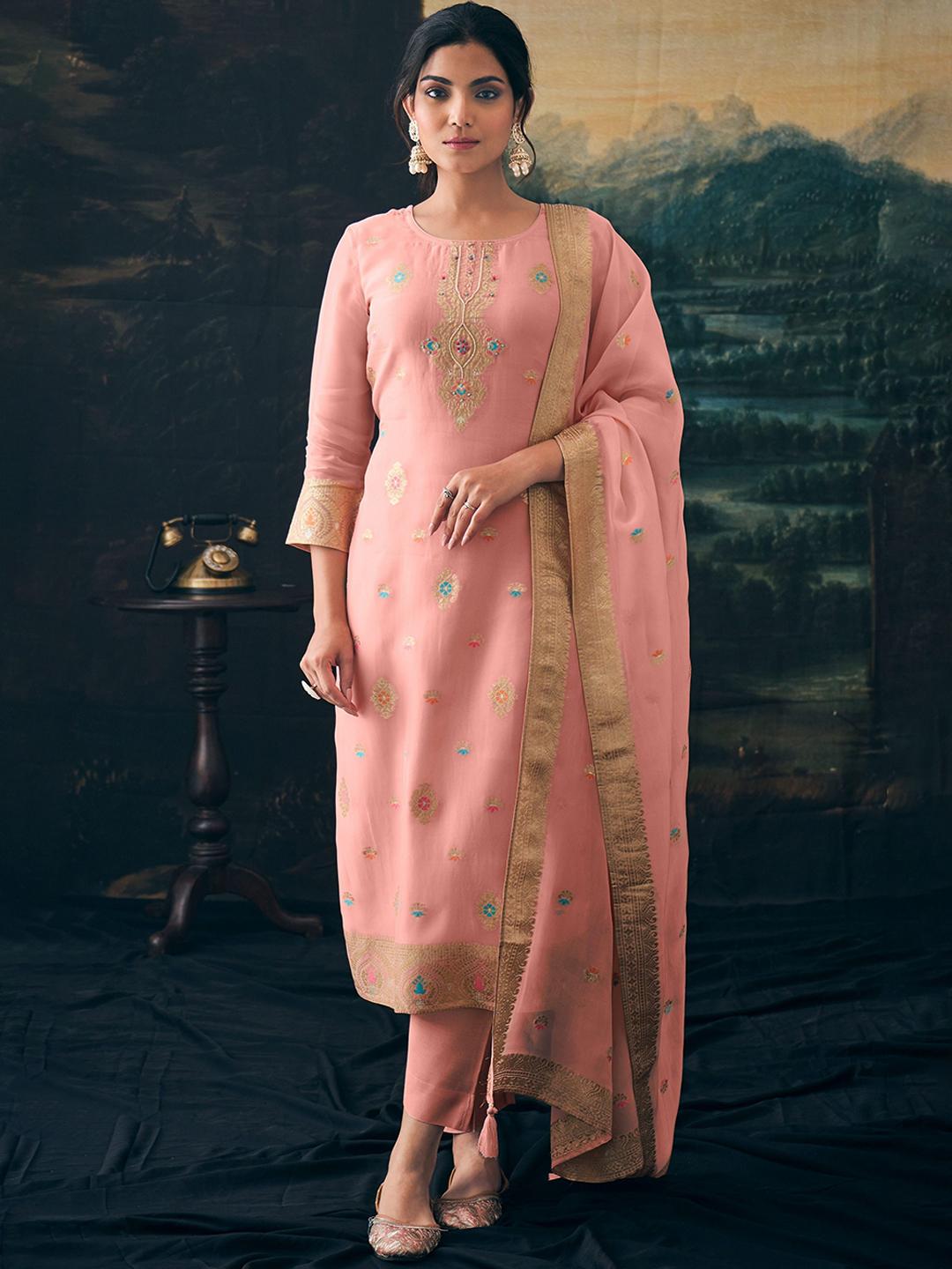 31416848 Buy All About You Round Neck Ethnic Motifs Self Design Straight Kurta ...