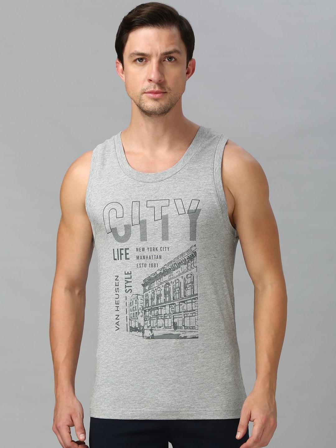 Buy Van Heusen Innerwear Sport Men Graphic Print Super Soft All Day Comfort Vest -  - Apparel for Men