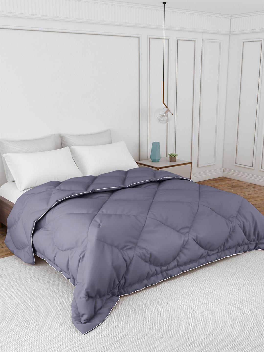 Buy LABHAM Casper Grey Microfiber Heavy Winter 300 GSM Double Bed ...