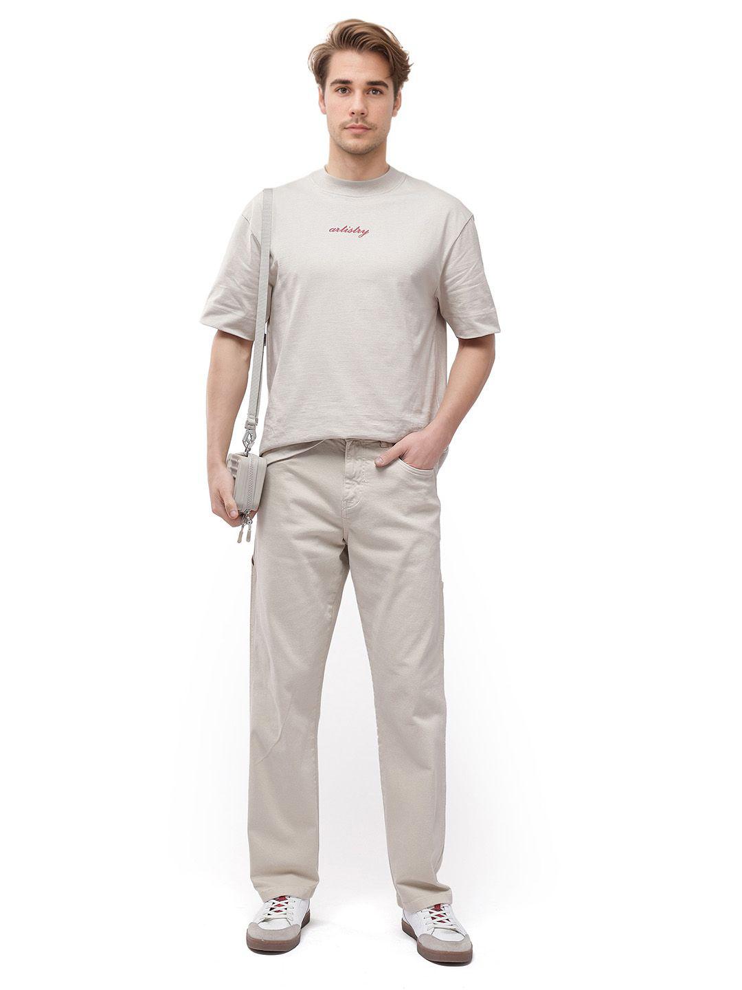 RARE RABBIT Men Comfort Relaxed Fit Cotton Stretchable Jeans