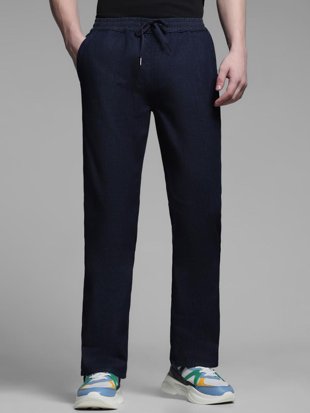 Jack & Jones Men Bootcut High-Rise Stretchable Jeans