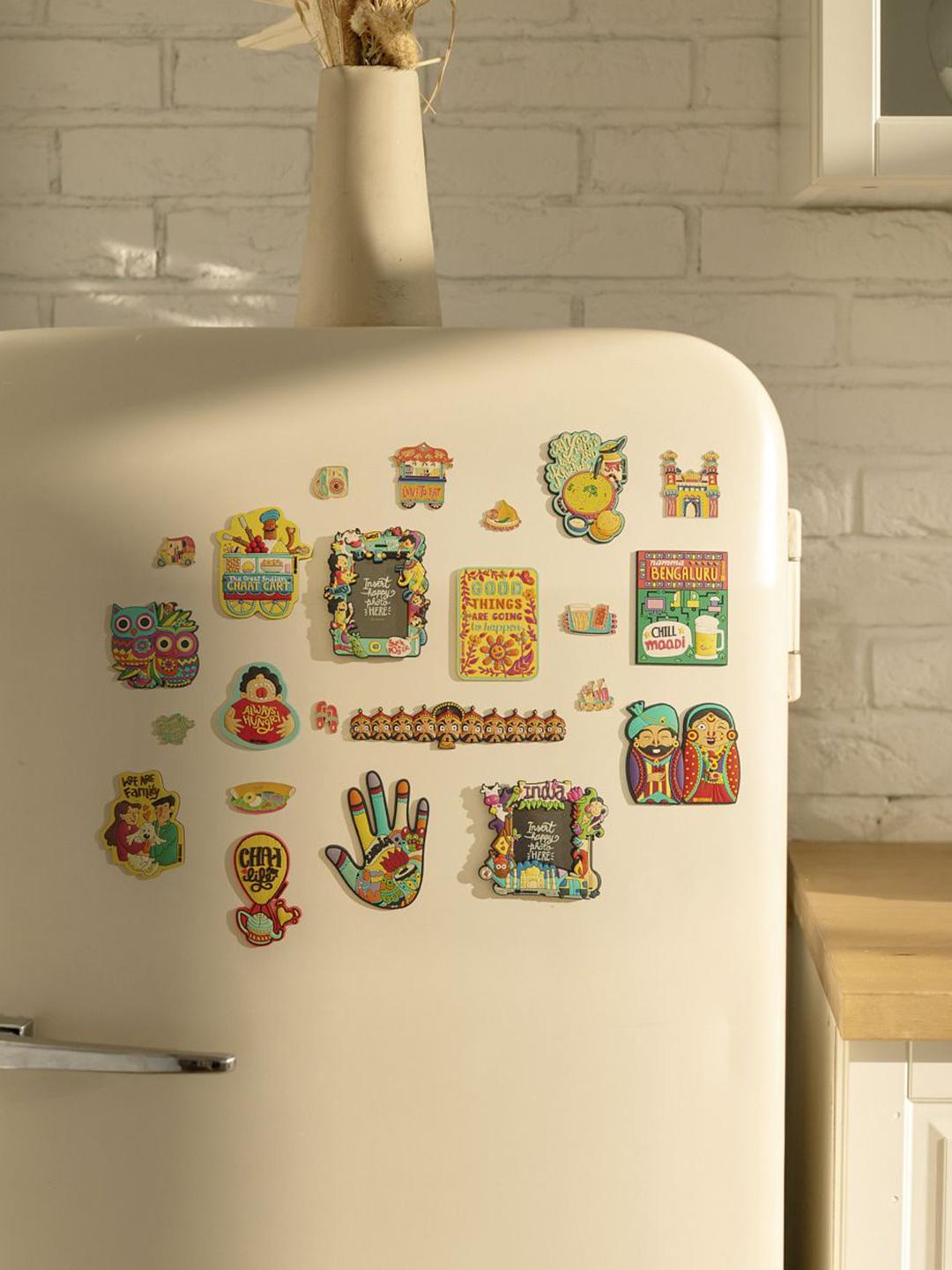 Buy Chumbak Green & Yellow Amazing Yoga Fridge Magnet - - Home for Unisex