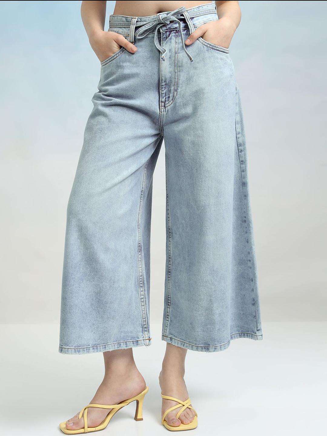 Street By Tokyo Talkies Women Flared Light Fade Jeans