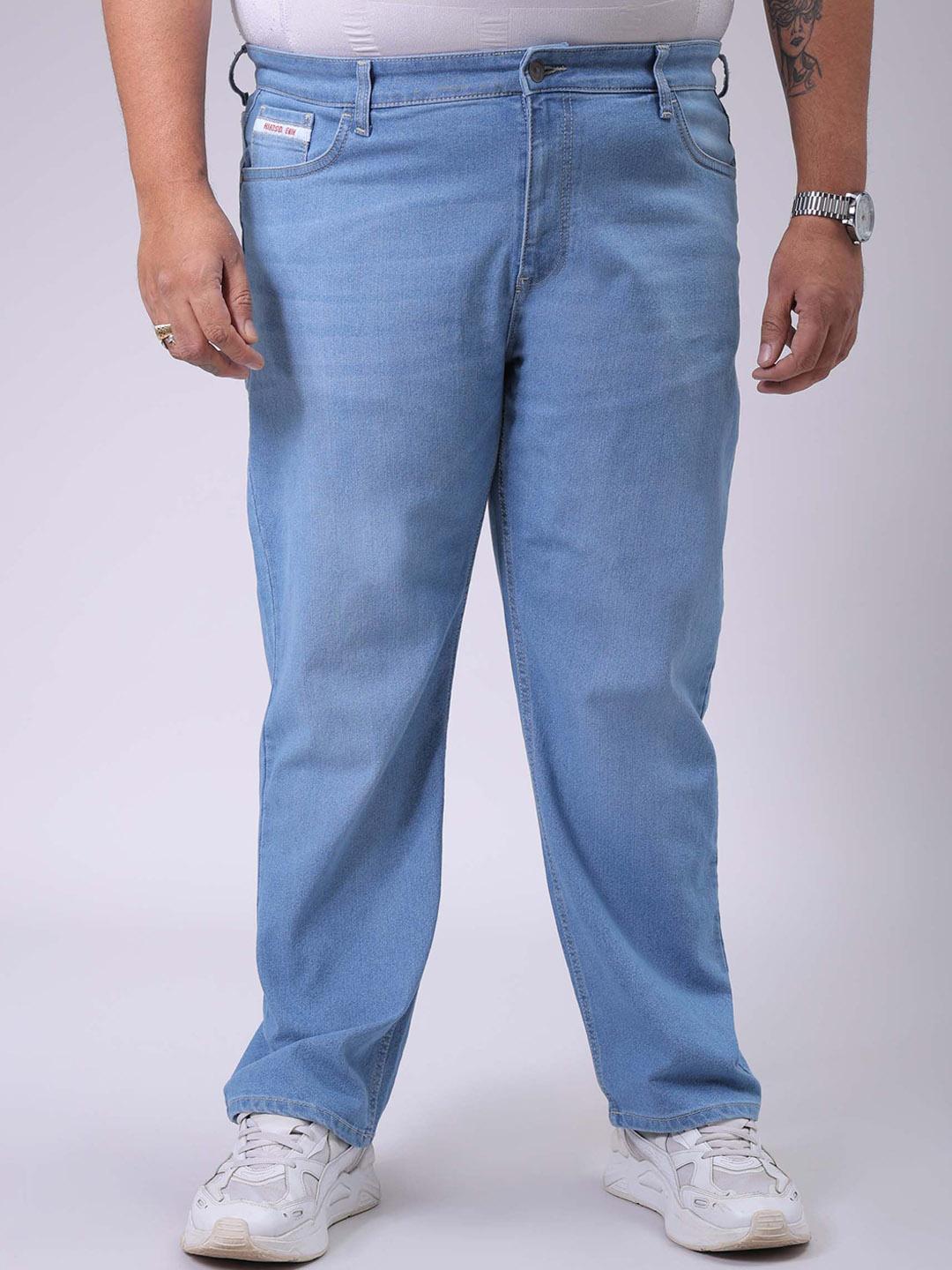 Hardsoda by The Indian Garage Co Plus Size Men Straight Fit Stretchable Jeans