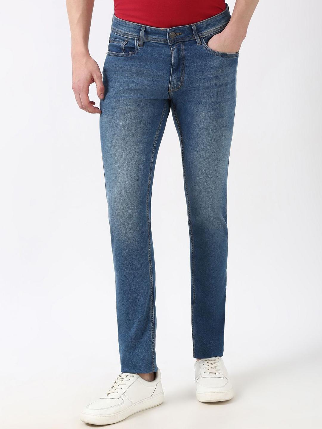 Peter England Casuals Men Slim Fit Light Fade Jeans
