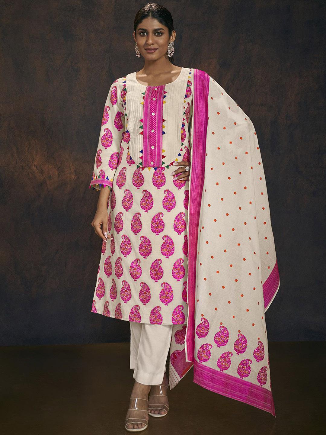Women Self Design Kurta Salwar & Dupatta Set