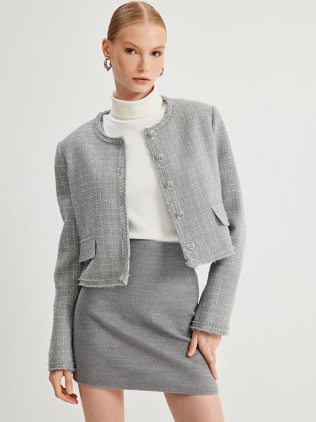 Open Jacket Buy Koton Women Self Design Open Front Jacket - Jackets for Women ...