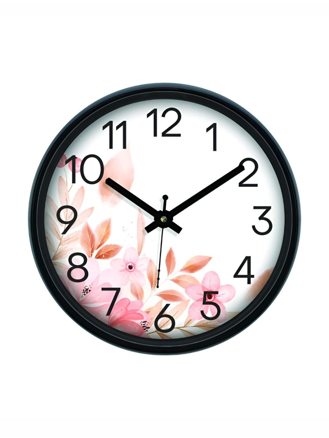 Buy RANDOM Printed Round Shaped Sweep Silent Movement Contemporary Wall Clock -  - Home for Unisex