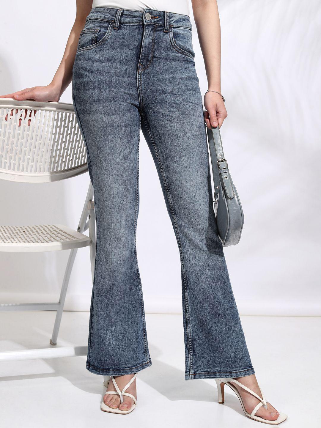 Tokyo Talkies Women Bootcut Heavy Fade Stretchable Jeans