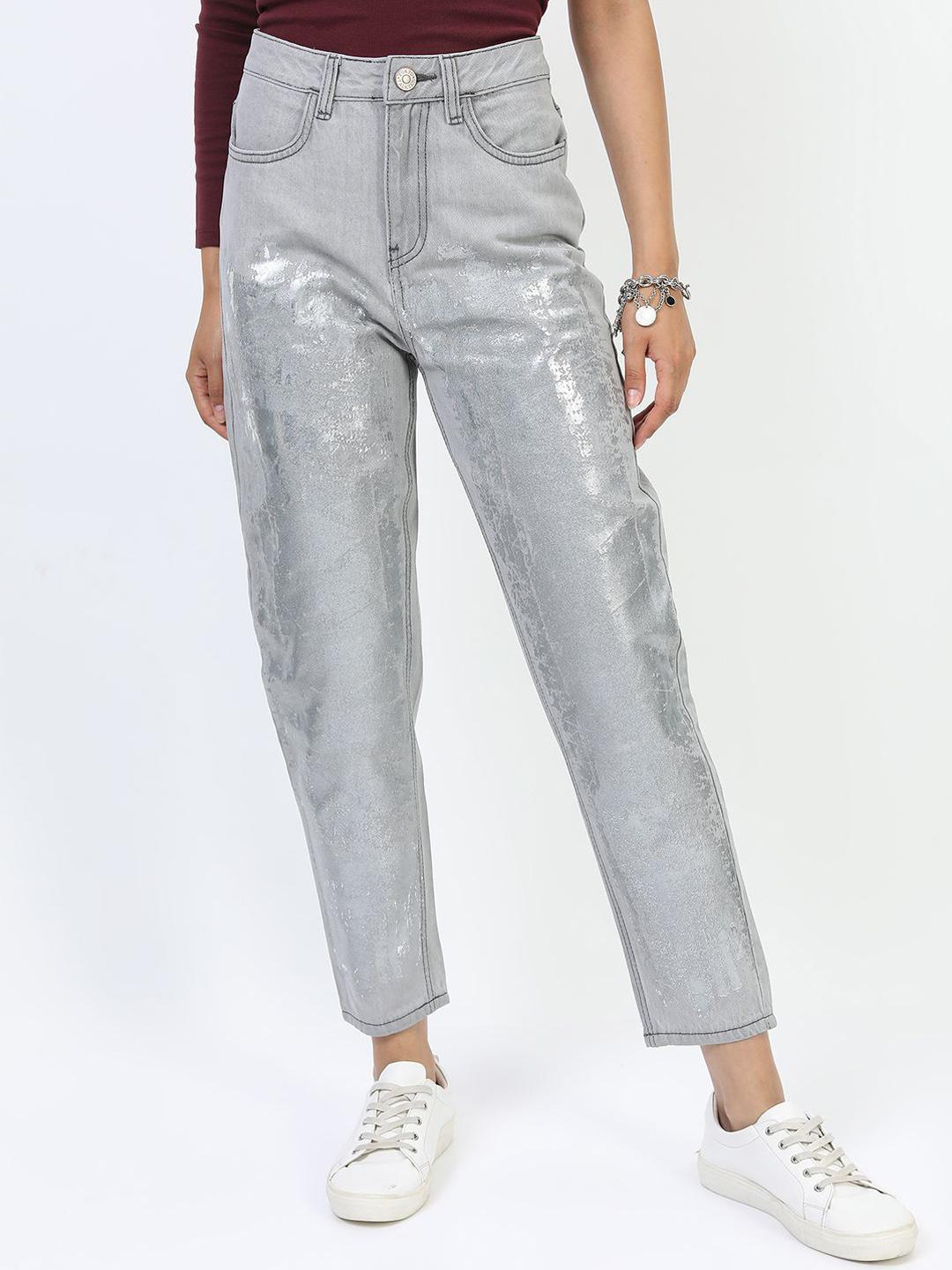 Tokyo Talkies Women Light Fade Mom Fit Jeans