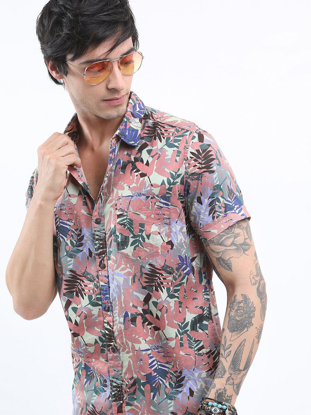 Highlander Men Printed Slim Fit Shirt