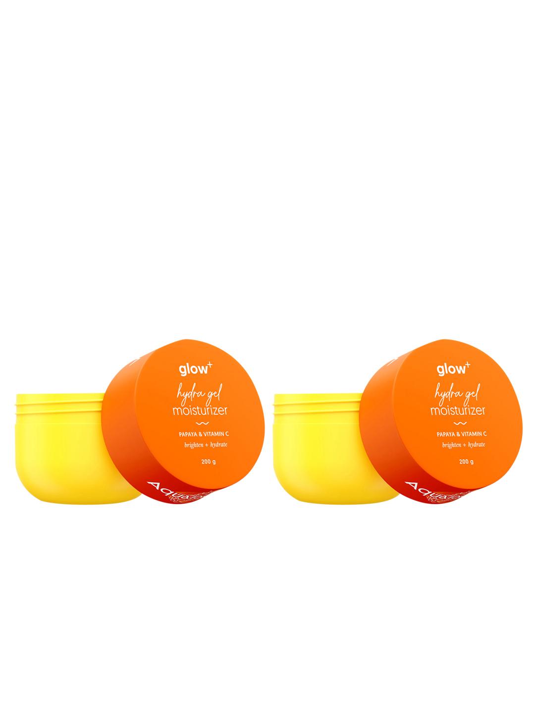 Buy Aqualogica Set Of 2 Glow Hydra Gel Moisturizer With Vitamin C & Papaya 200g Each - - Personal Care for Unisex