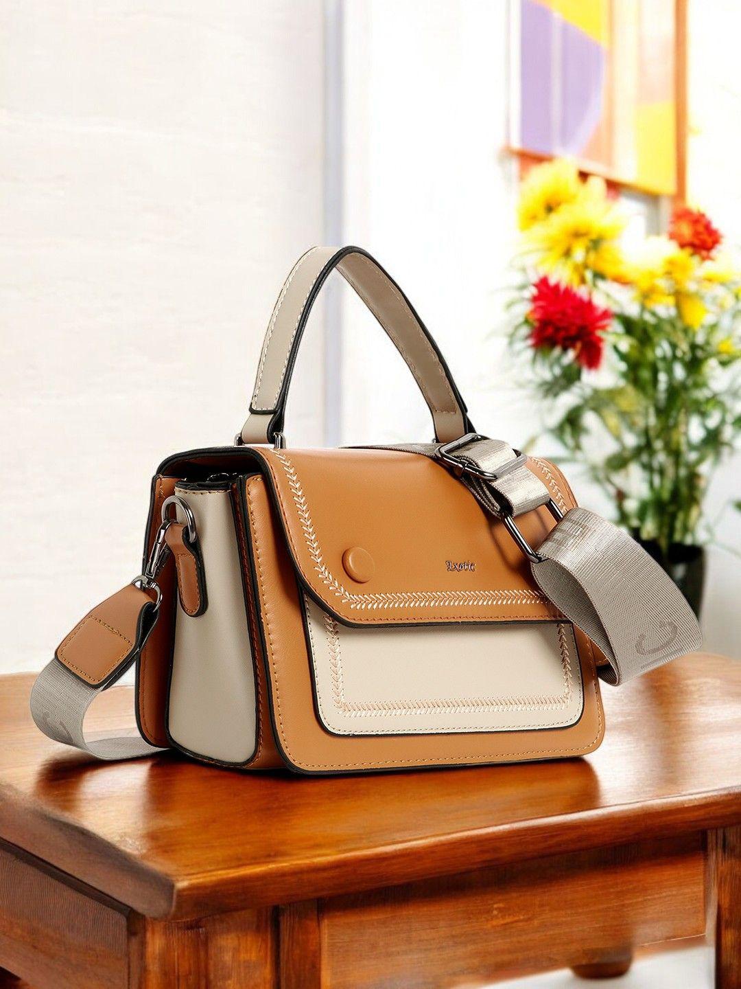 Buy Exotic Leather Colourblocked Detachable Strap Zip Detail Colourblocked Detachable Strap Miniature Sling Bag -  - Accessories for Women