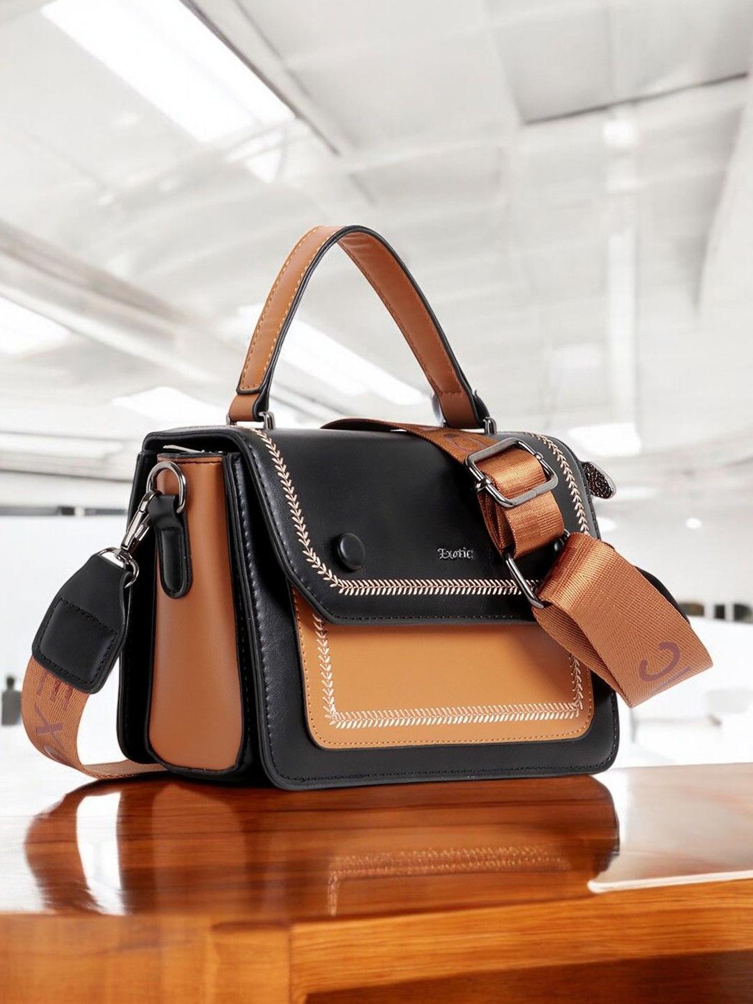 Buy Exotic Colourblocked Synthetic Leather Structured Sling Bag -  - Accessories for Women
