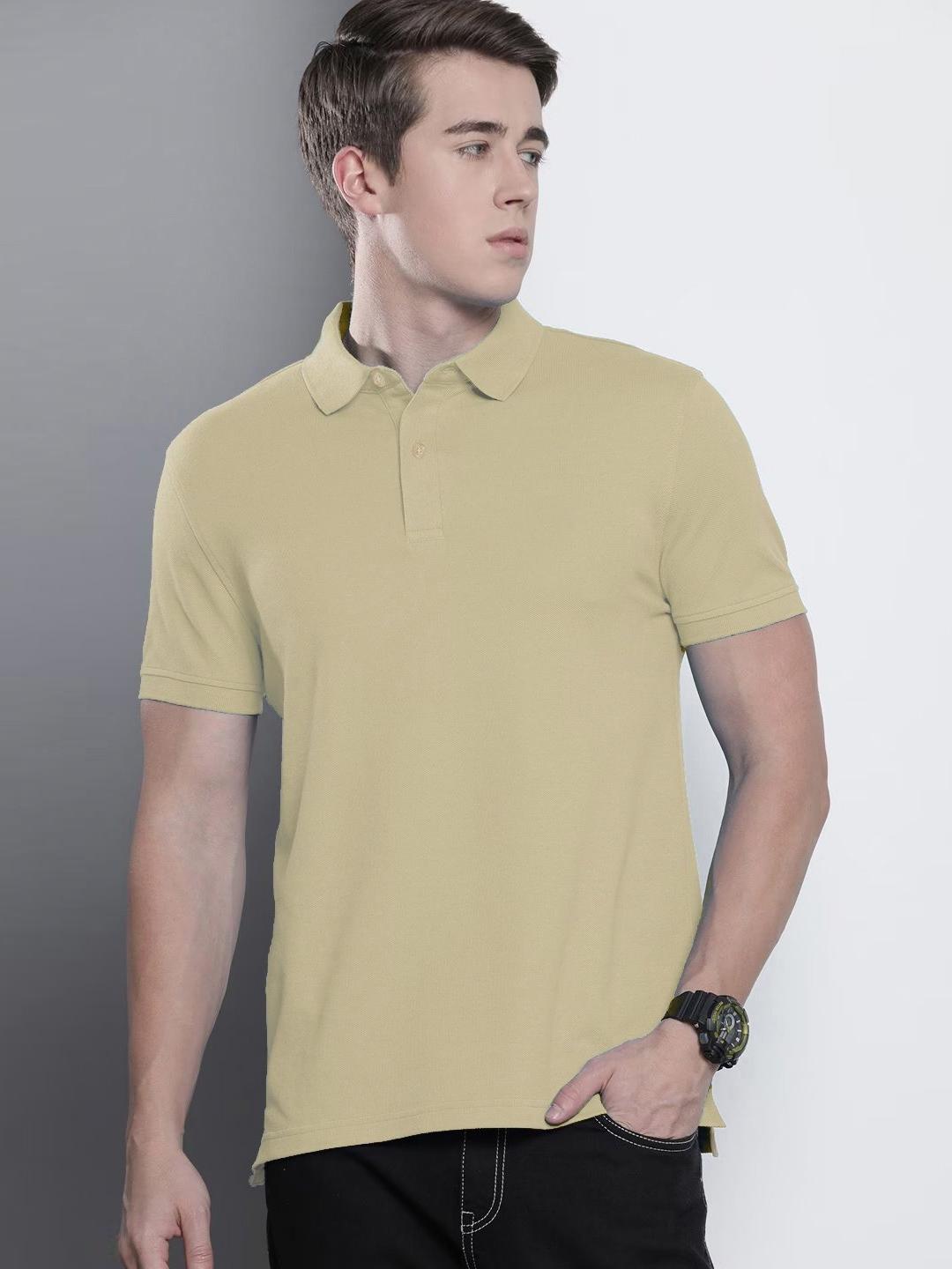 Buy SZN Men Solid Polo Collar Regular Fit T Shirt - Tshirts for Men ...