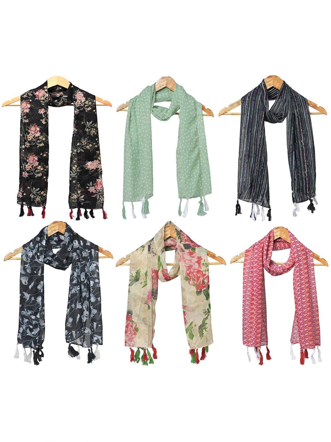 Buy StoleVilla Women Pack Of 6 Printed Stole - - Accessories for Women