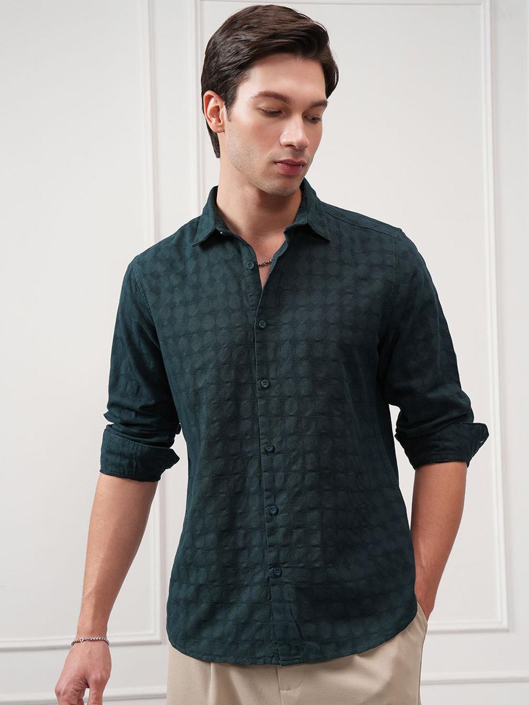 HIGHLANDER Men Comfort Slim Fit Casual Shirt