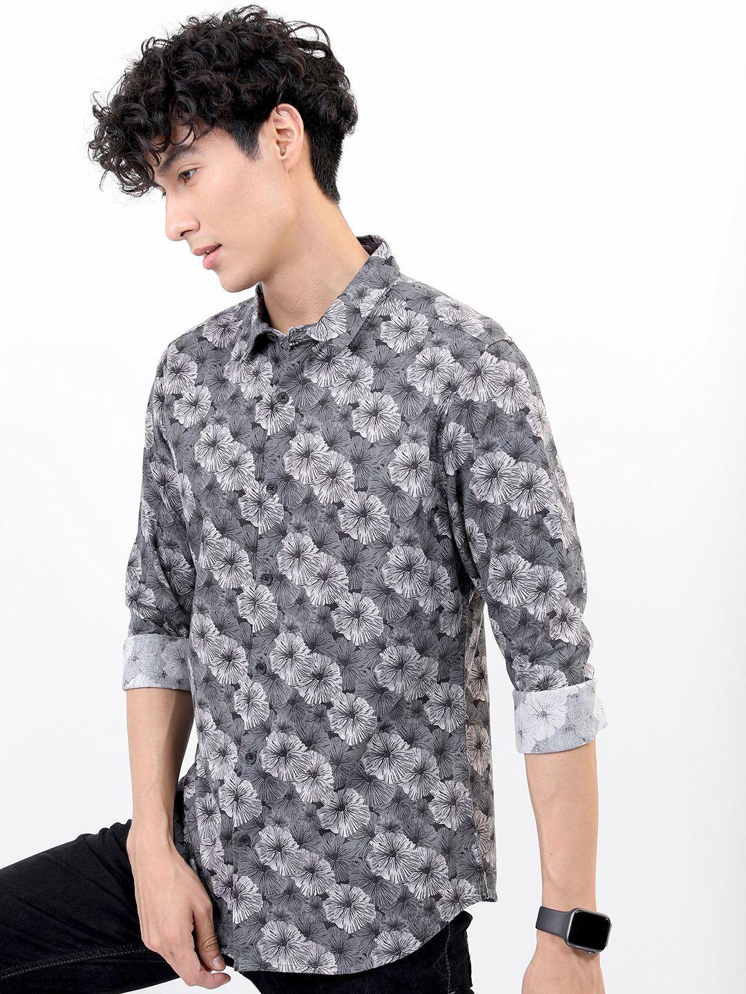 HIGHLANDER Men Floral Printed Cotton Shirt