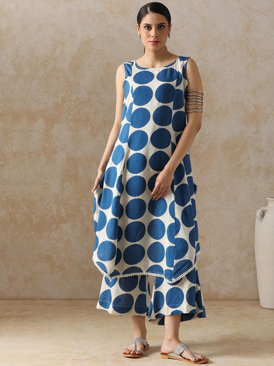 Women Multi Geometric Printed Straight Kurta With Palazzo main image 0