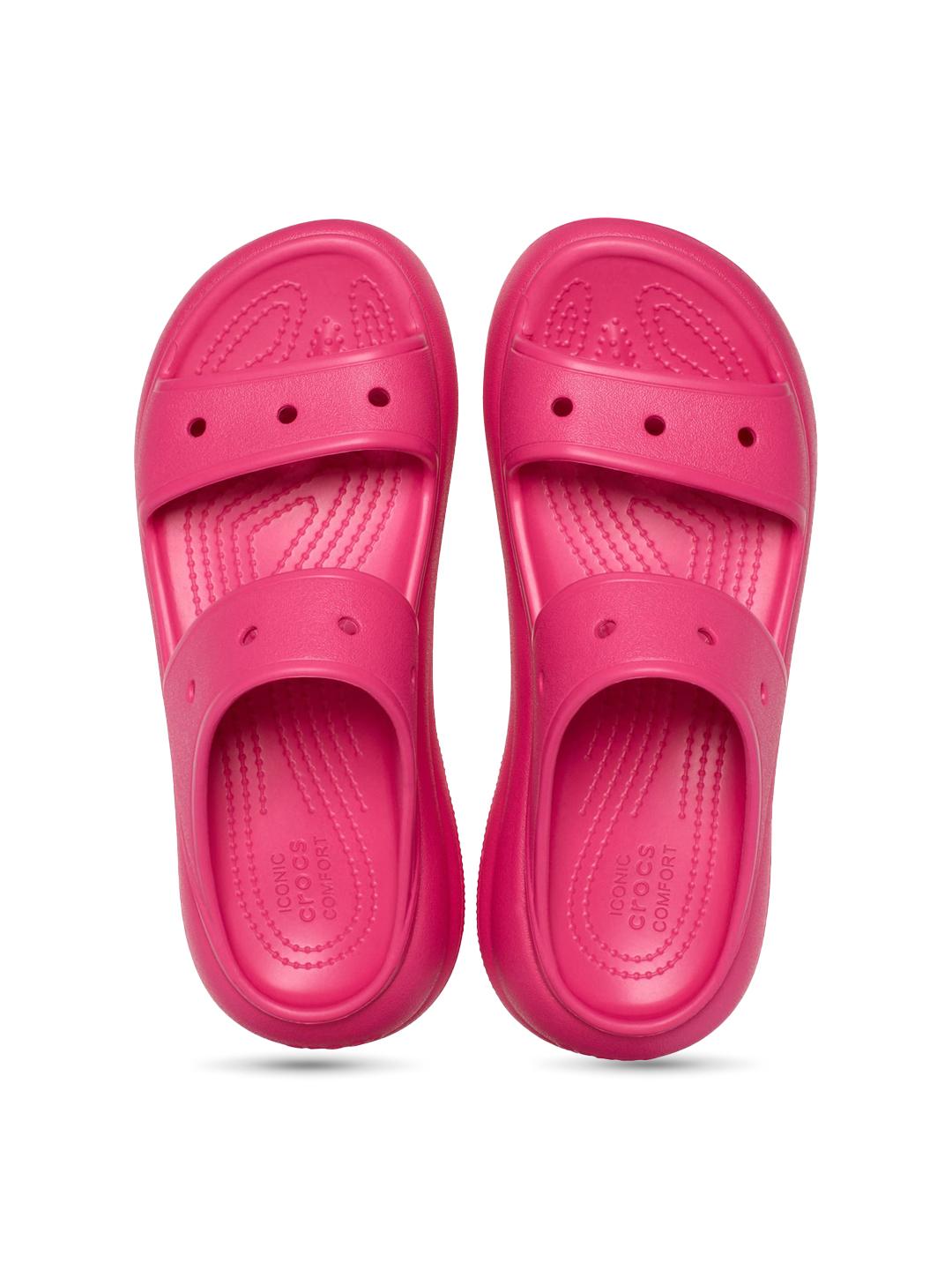 Buy Crocs Women Self Design Croslite Sliders Flip Flops - Flip Flops ...