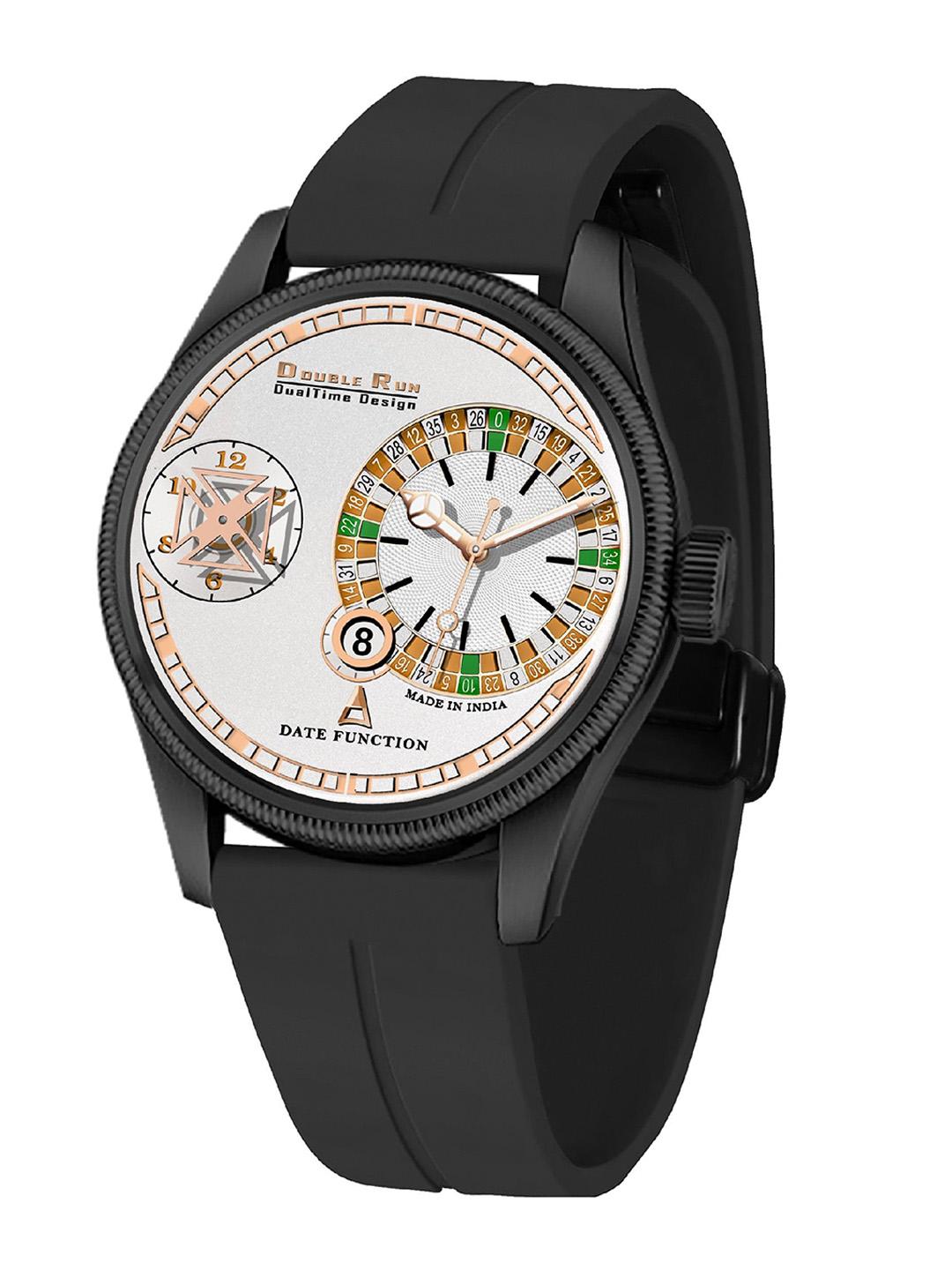Buy DOUBLERUN Unisex Textured Dial & Straps Analogue Chronograph Watch ...