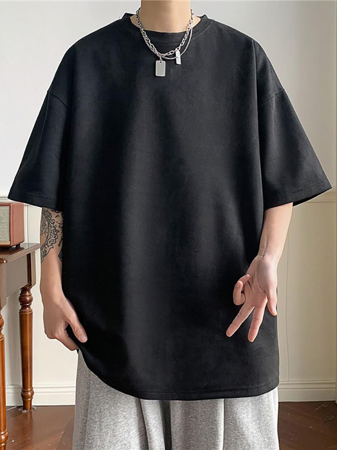 Men's Full Size Round Neck Oversized T-Shirt Plus Size