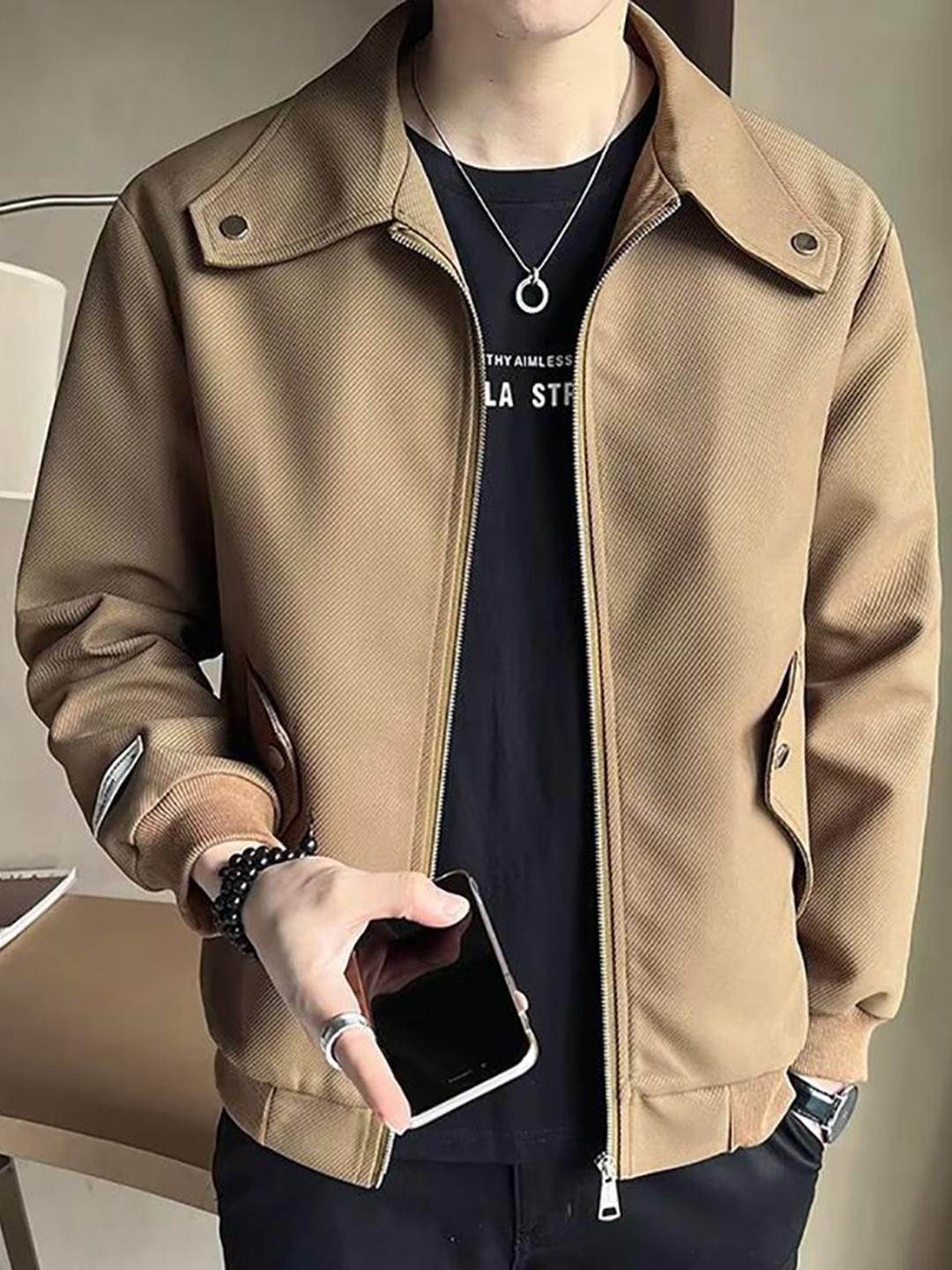 StyleCast x Revolte Men Spread Collar Solid Casual Tailored Jacket