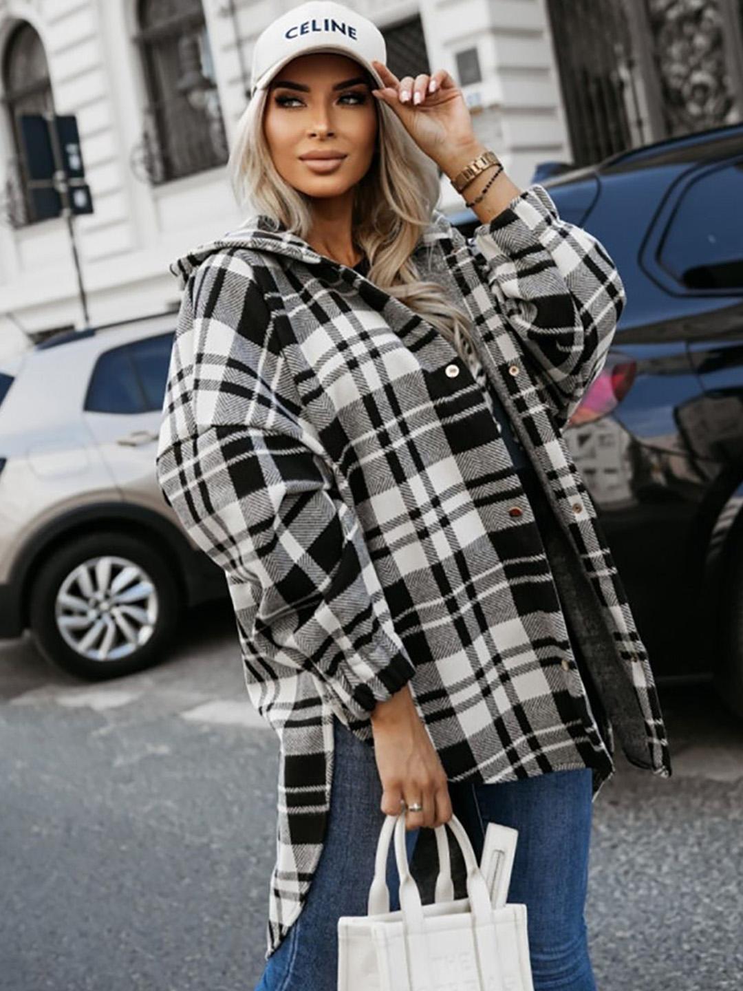 StyleCast x Revolte Women Checked Tailored Jacket