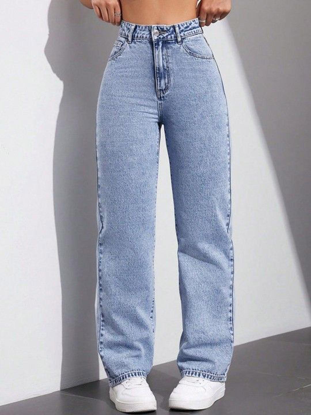 VBEAUTI Women Cotton Boyfriend Fit High-Rise Light Fade Stretchable Jeans