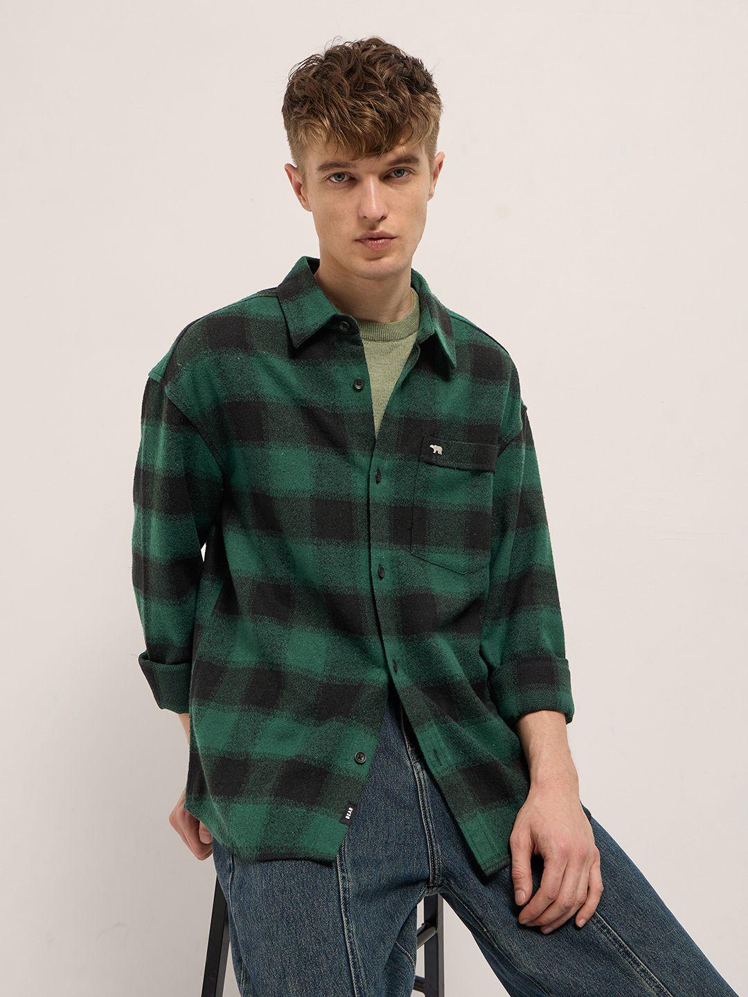 THE BEAR HOUSE Men Checked Casual Shirt